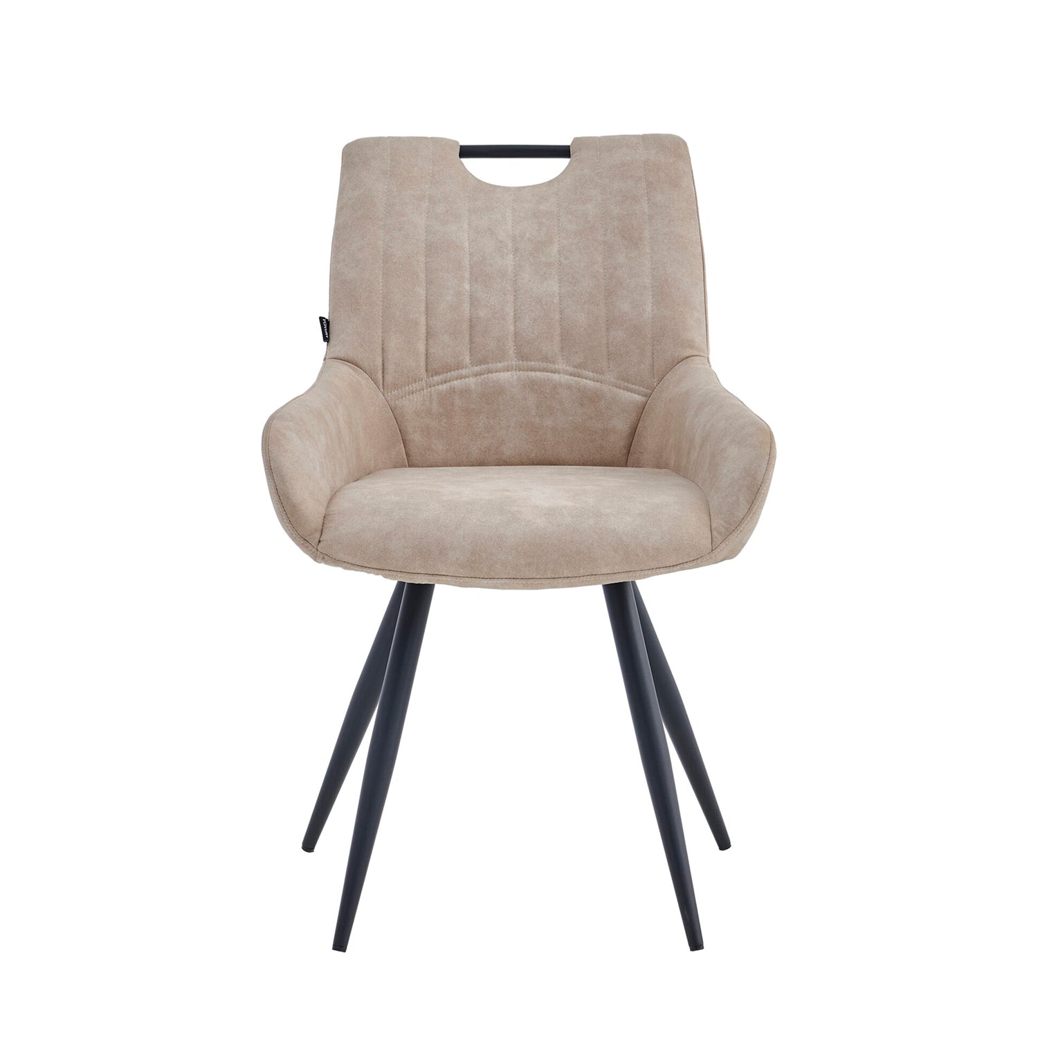 Amanda Dining Chair - Beige Microfibre