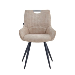 Amanda Dining Chair - Beige Microfiber