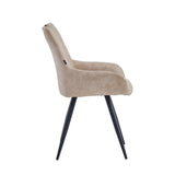 Amanda Dining Chair - Beige Microfibre