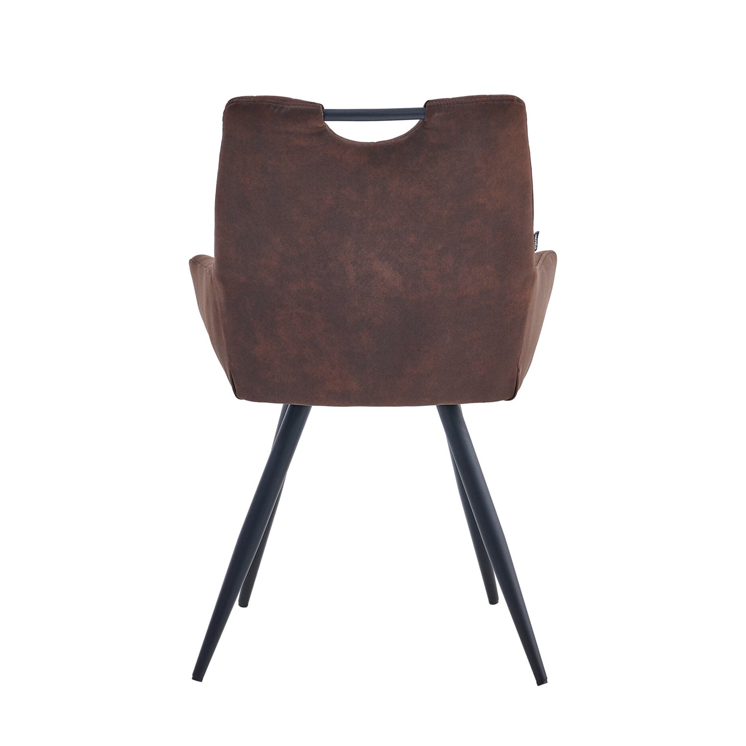 Amanda Dining Chair - Brown Microfibre