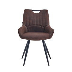 Amanda Dining Chair - Brown Microfiber