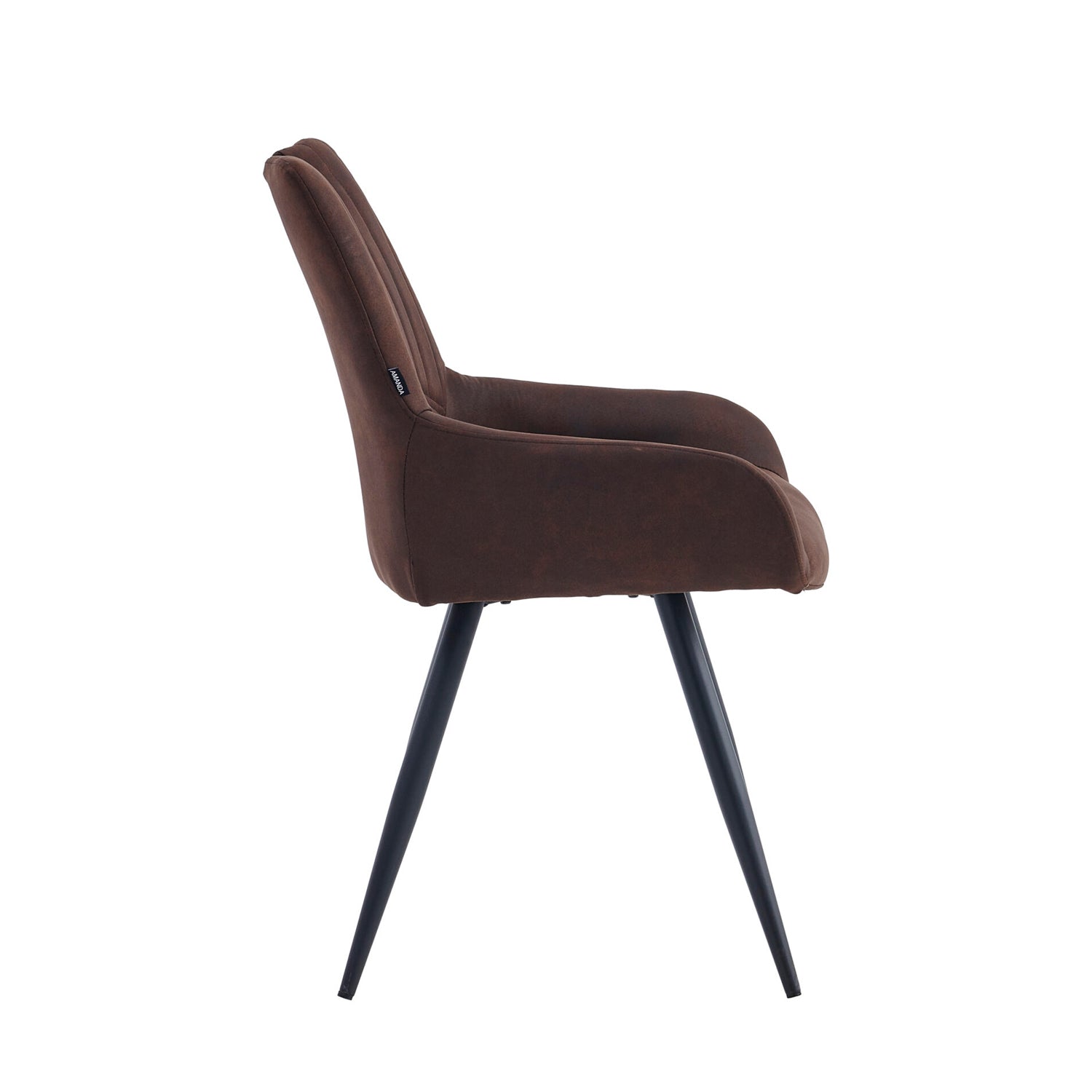 Amanda Dining Chair - Brown Microfibre