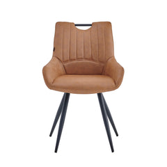 Amanda Dining Chair - Cognac Microfiber