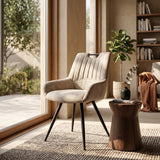 Amanda Dining Chair - Beige Microfibre