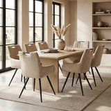 Amanda Dining Chair - Beige Microfibre