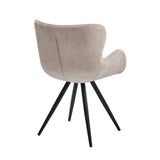Chaise de salle à manger Anabella - Velours Adore beige