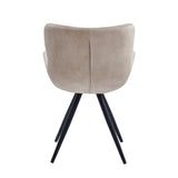 Chaise de salle à manger Anabella - Velours Adore beige