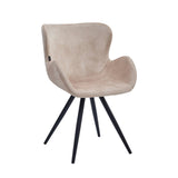 Chaise de salle à manger Anabella - Velours Adore beige