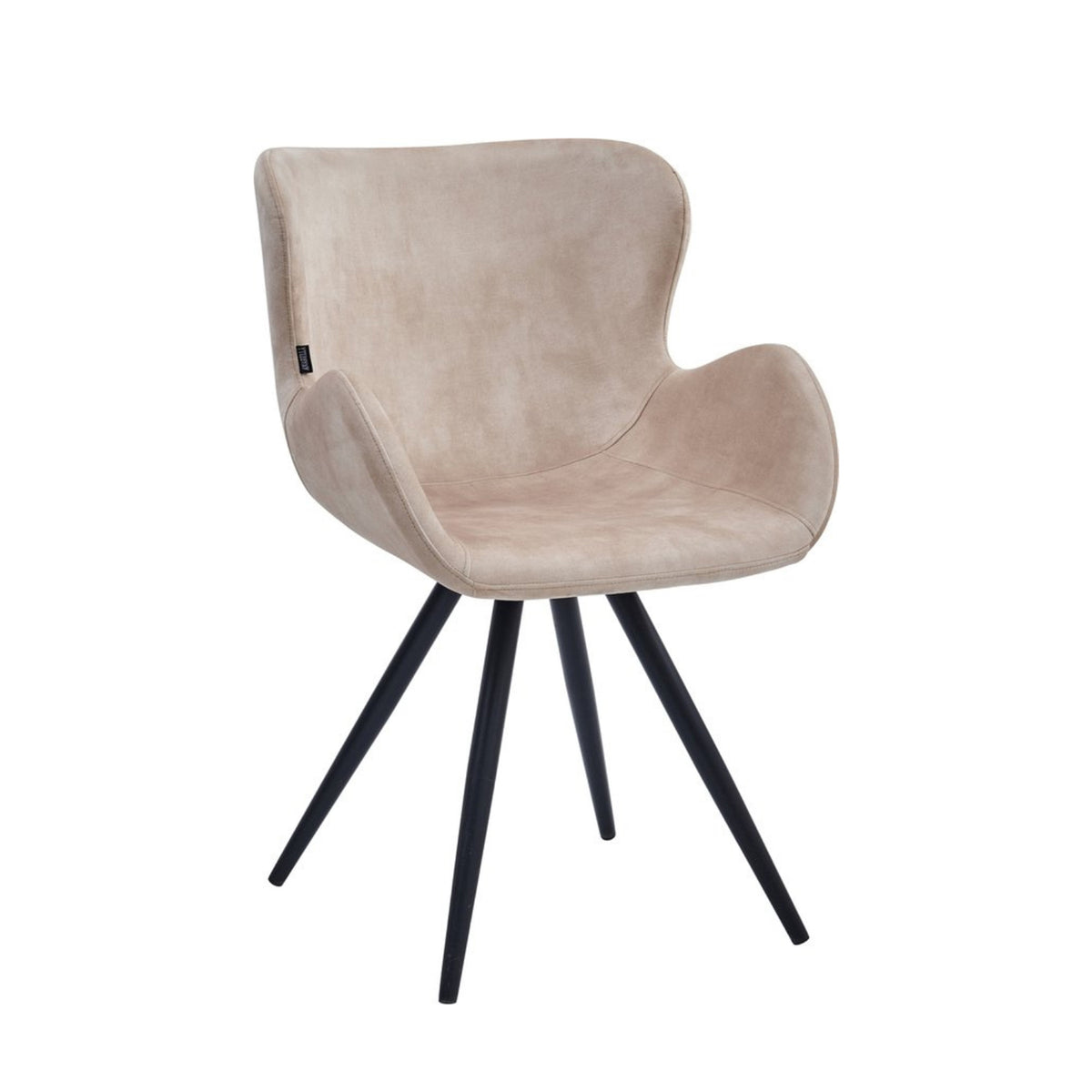 Chaise de salle à manger Anabella - Velours Adore beige