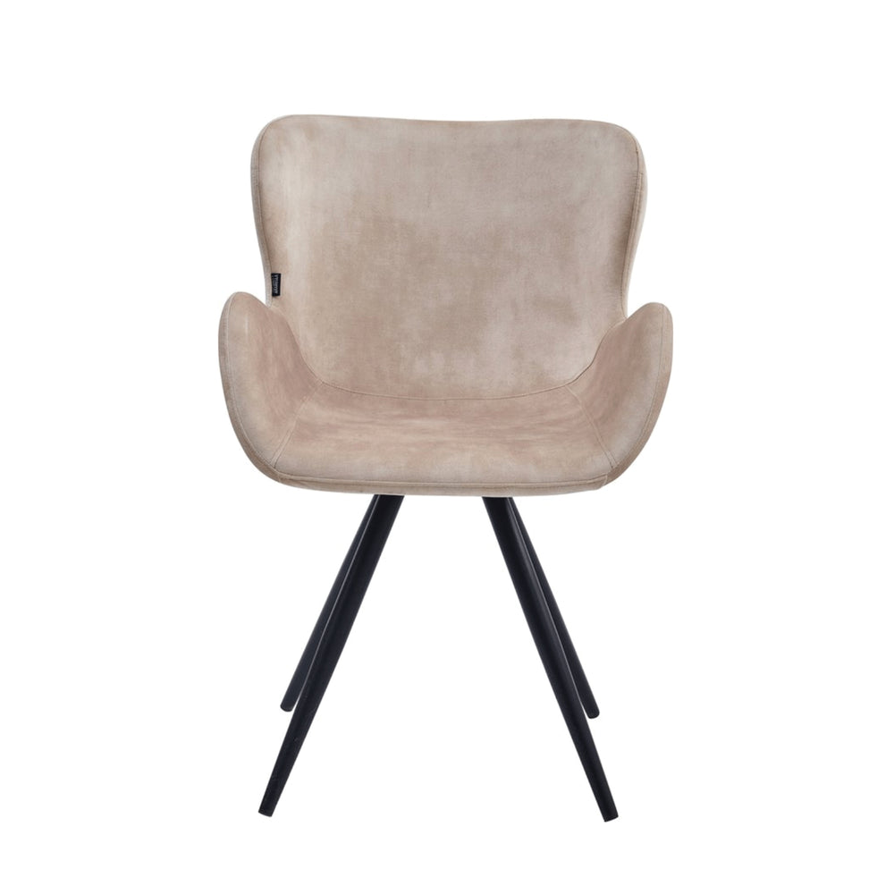 Chaise de salle à manger Anabella - Velours Adore beige