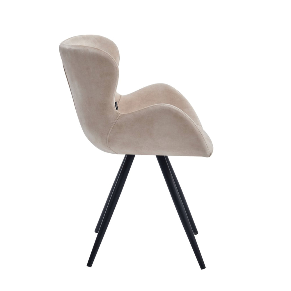 Chaise de salle à manger Anabella - Velours Adore beige