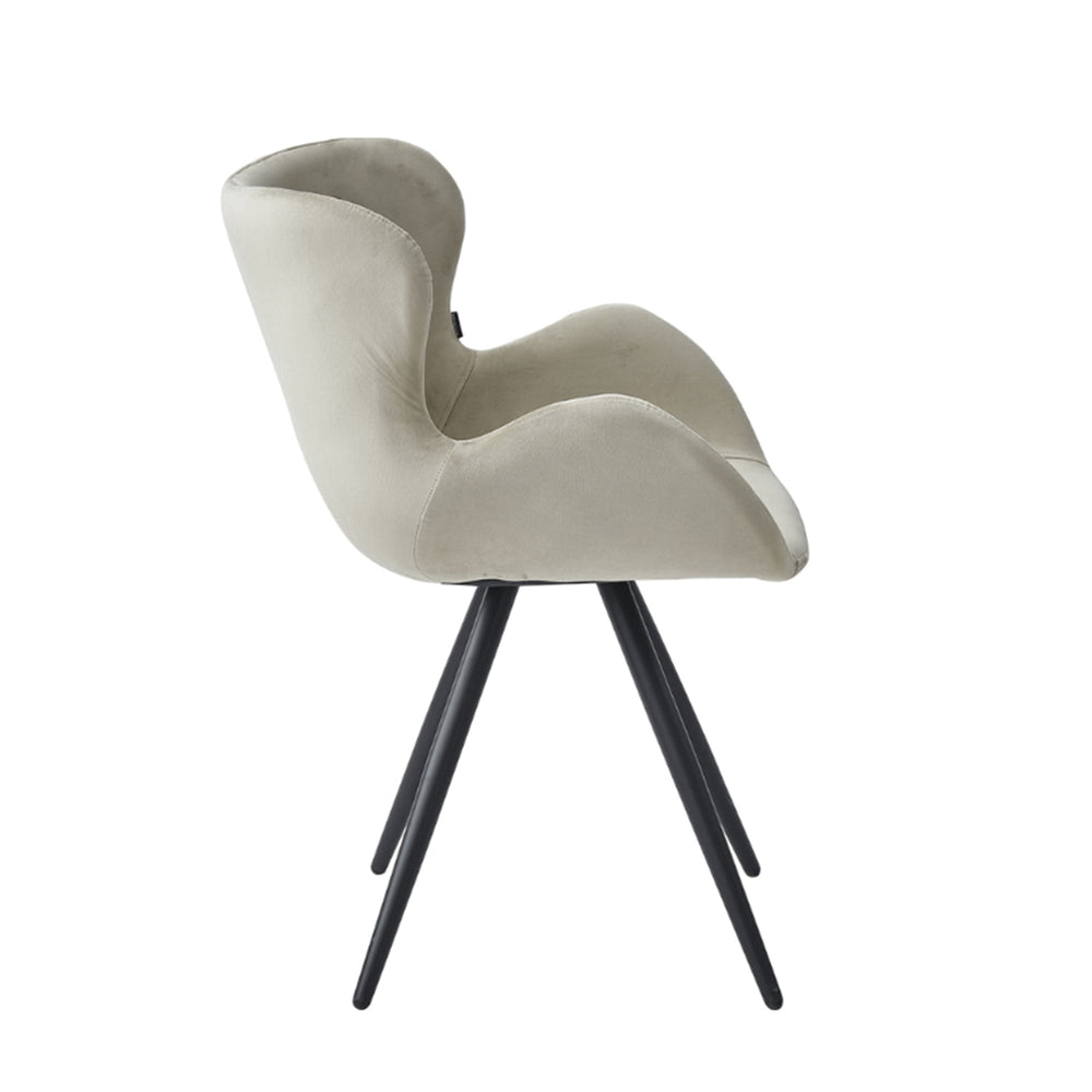 Chaise de salle à manger Anabella - Velours beige