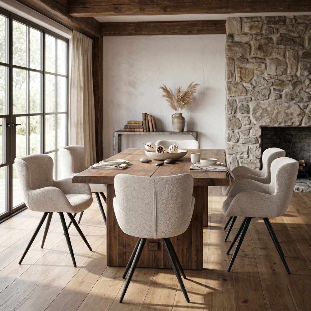 Chaise de salle à manger Anabella - Chenille beige