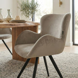 Chaise de salle à manger Anabella - Velours beige