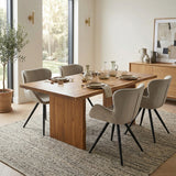 Chaise de salle à manger Anabella - Velours beige