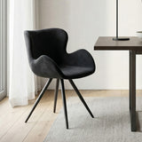 Chaise de salle à manger Anabella - Velours noir