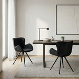Chaise de salle à manger Anabella - Velours noir