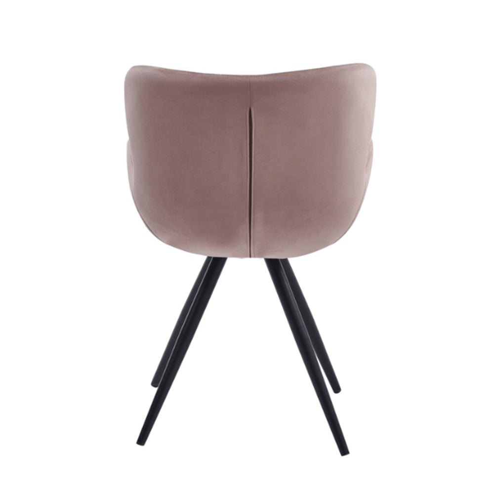 Chaise de salle à manger Anabella - Velours rose
