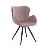 Chaise de salle à manger Anabella - Velours rose