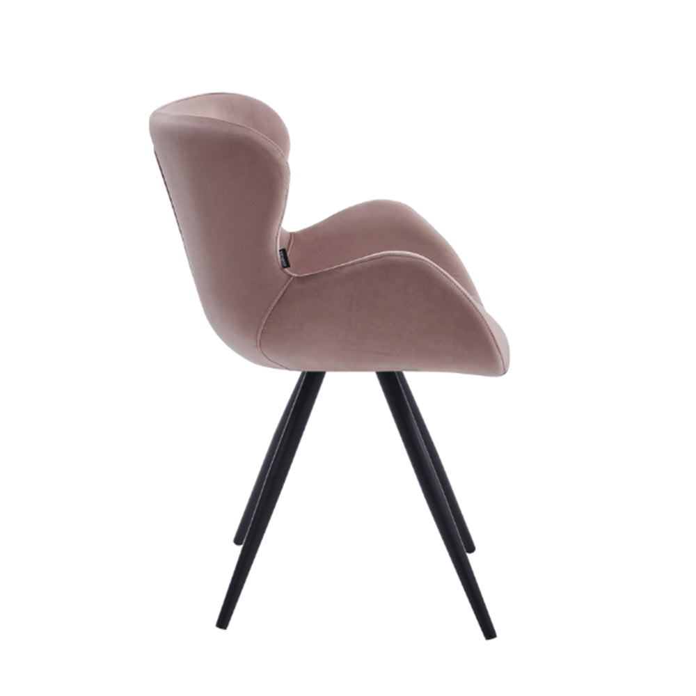 Chaise de salle à manger Anabella - Velours rose