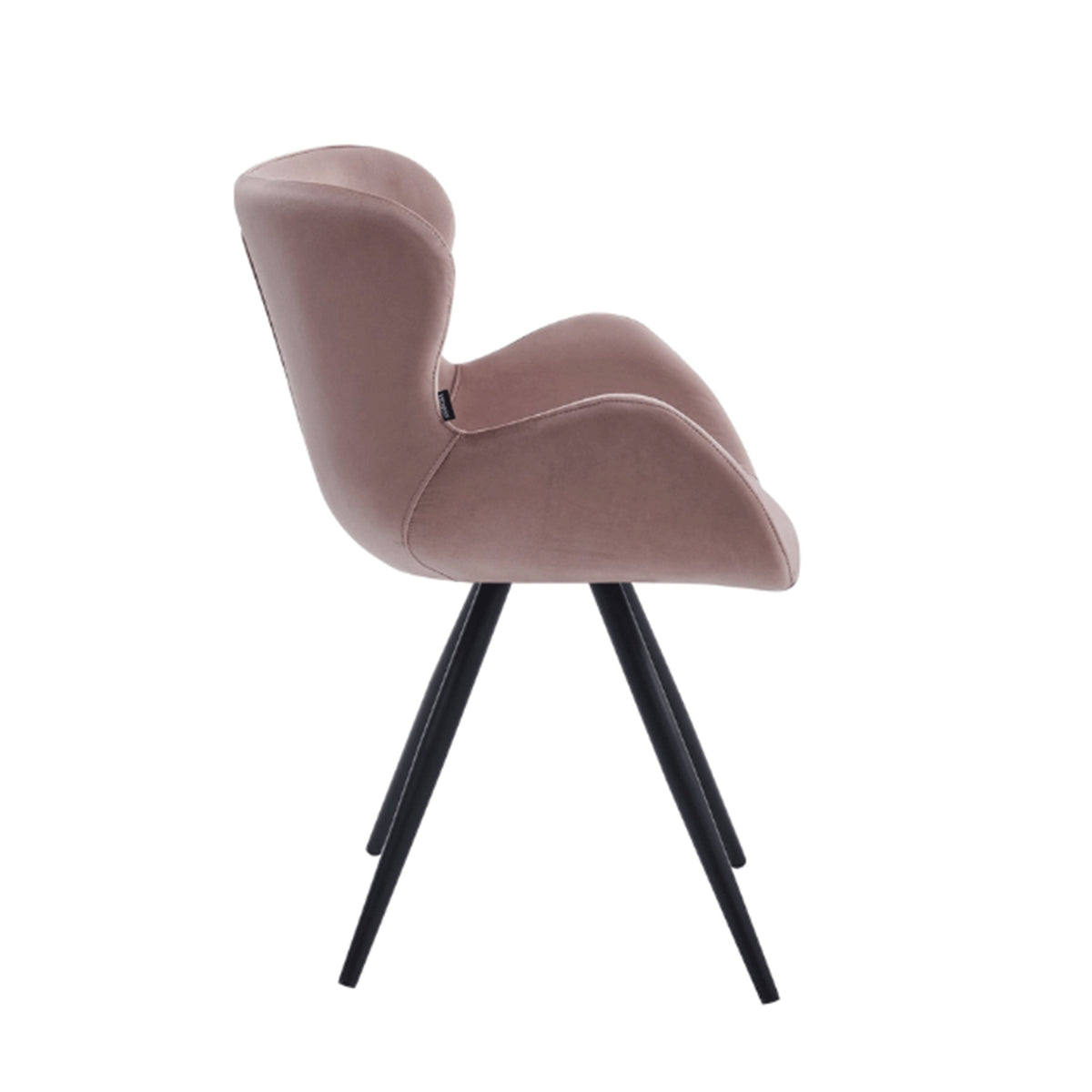Chaise de salle à manger Anabella - Velours rose