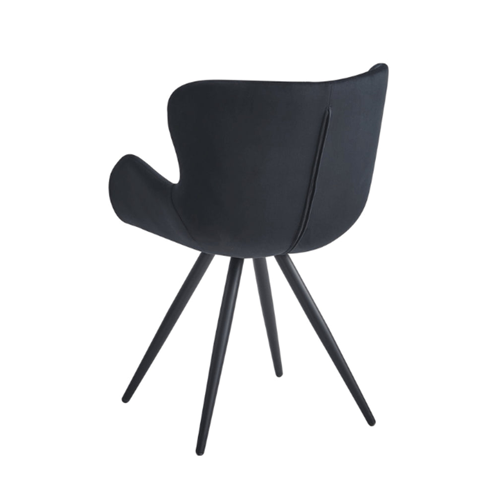 Chaise de salle à manger Anabella - Velours noir