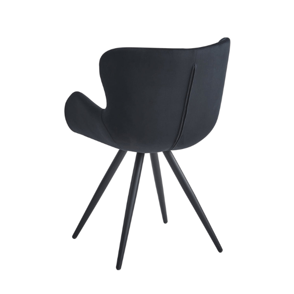 Chaise de salle à manger Anabella - Velours noir
