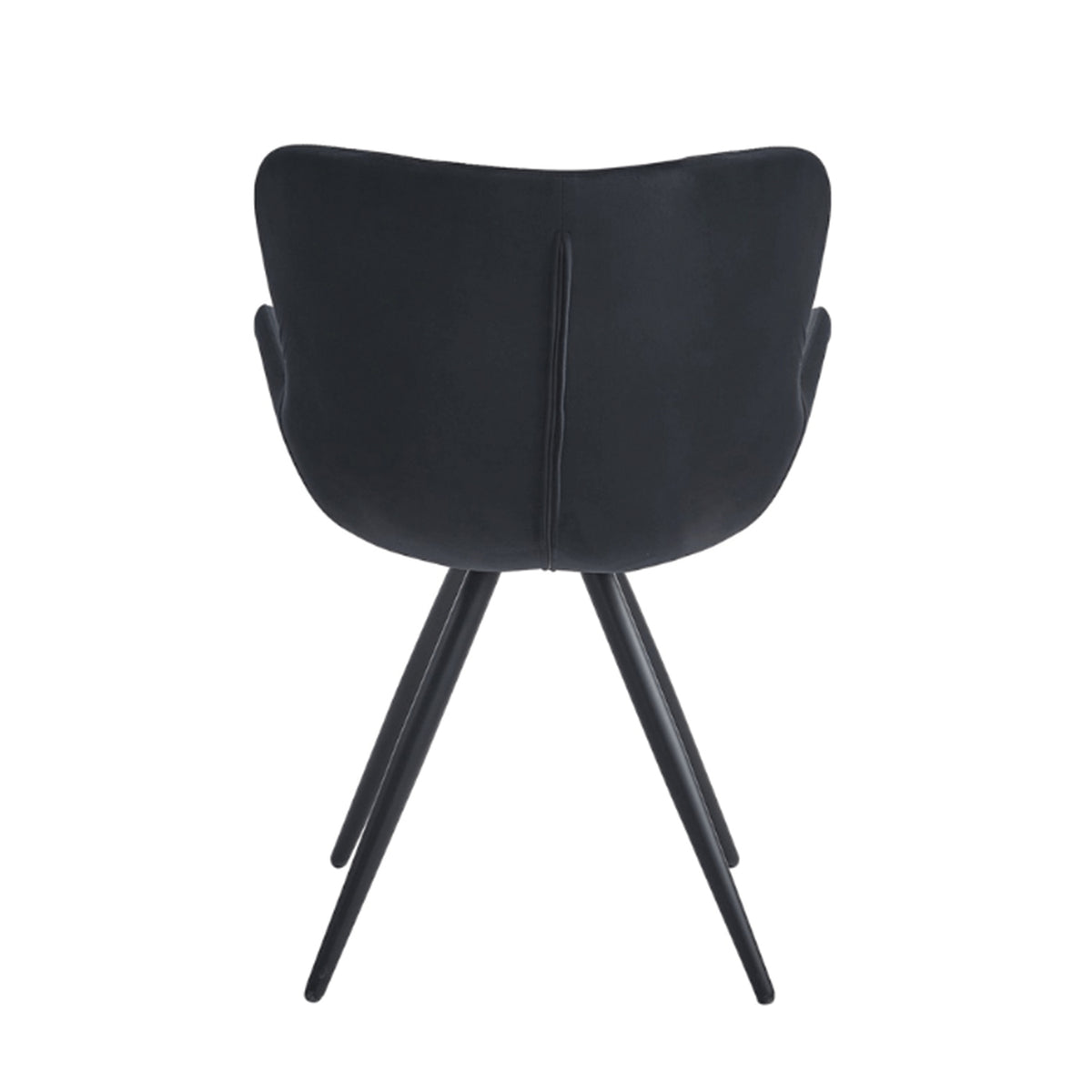 Chaise de salle à manger Anabella - Velours noir