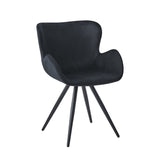 Chaise de salle à manger Anabella - Velours noir