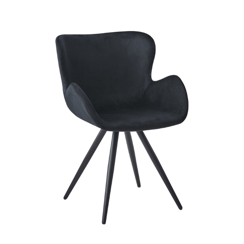 Chaise de salle à manger Anabella - Velours noir