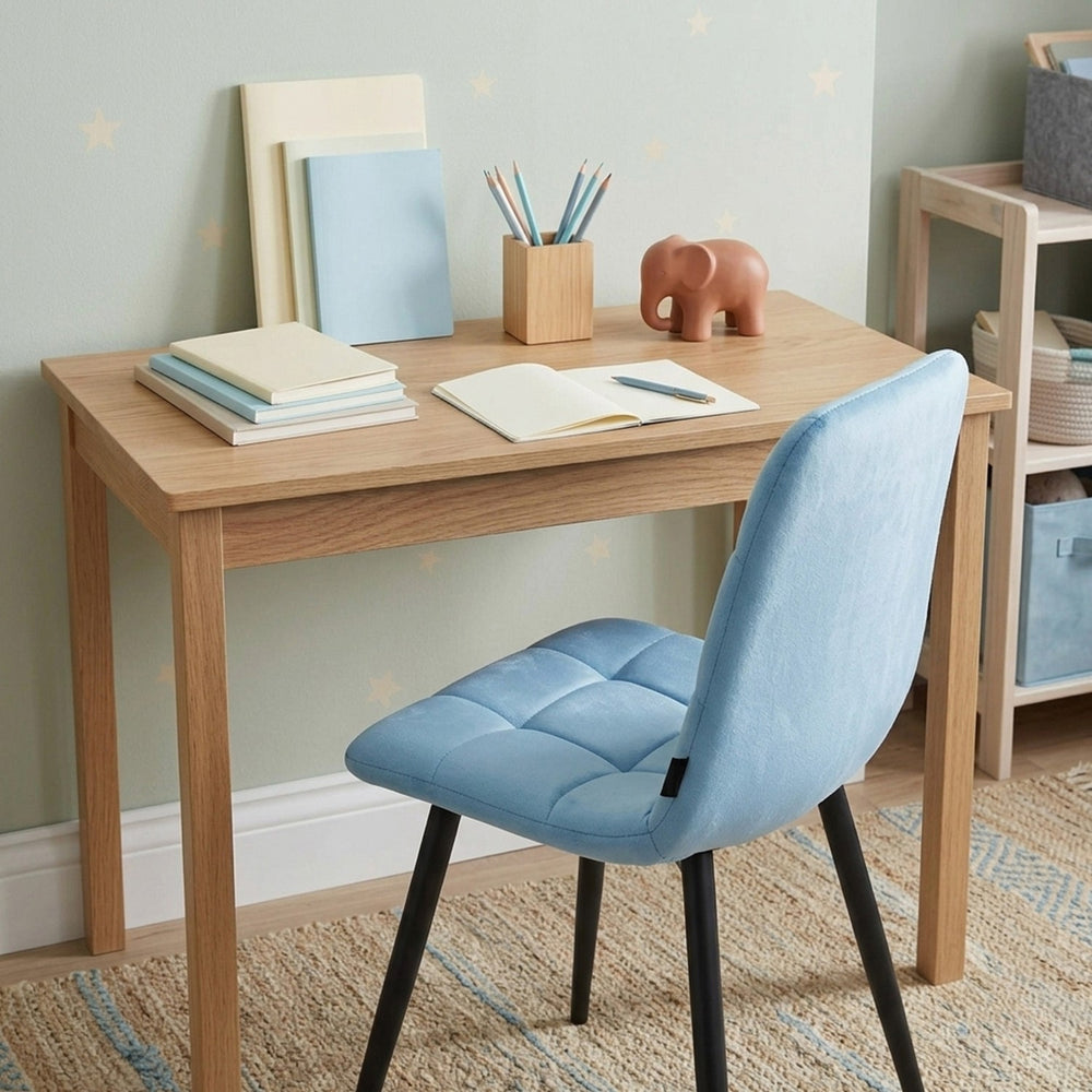 Bambi Kinderstoel - Blauw Velvet