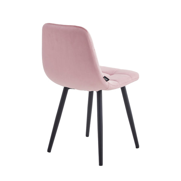 Chaise haute Bambi - Velours rose