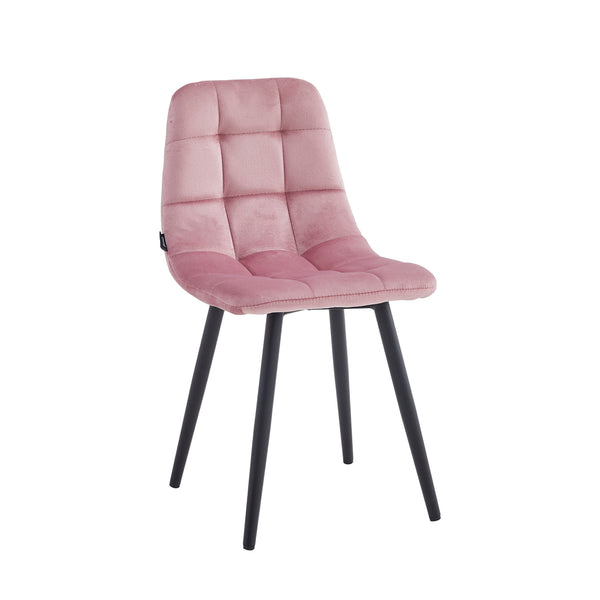 Chaise haute Bambi - Velours rose