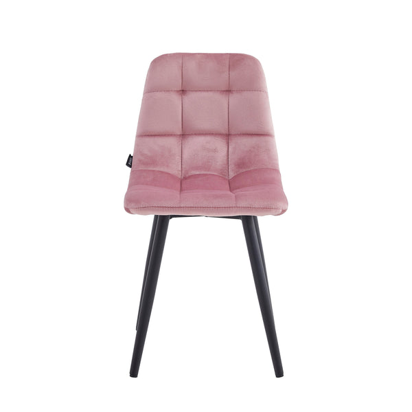 Chaise haute Bambi - Velours rose