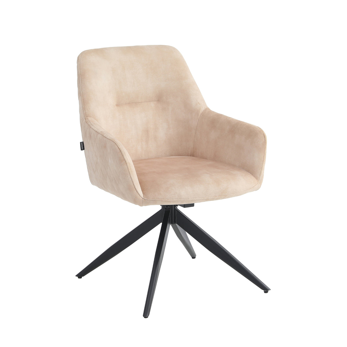 Chaise de salle à manger Barbara - Velours Adore beige