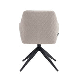 Chaise de salle à manger Barbara – Beige – Bouclé – Pivotante – 180°