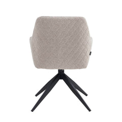 Barbara Eetkamerstoel - Beige Boucle - Draaibaar - 180°