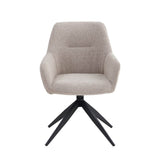 Chaise de salle à manger Barbara – Beige – Bouclé – Pivotante – 180°