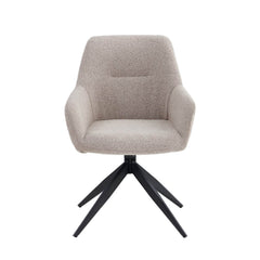 Barbara Eetkamerstoel - Beige Boucle - Draaibaar - 180°