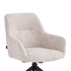Barbara Eetkamerstoel - Beige Chenille - Draaibaar - 180°