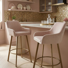 Barista Sgabelli Da Bar - Velluto Beige
