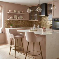 Barista Sgabelli Da Bar - Velluto Beige