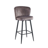 Tabouret de bar Barry - Velours marron