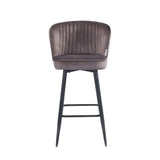 Tabouret de bar Barry - Velours marron