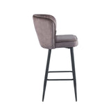 Tabouret de bar Barry - Velours marron