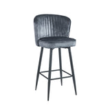 Barry Bar Stool - Grey Velvet