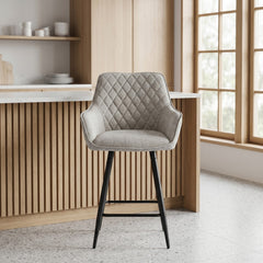 Belissima Bar Stools - Beige Chenille