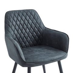 Beverly Eetkamerstoel - Antraciet Microfiber