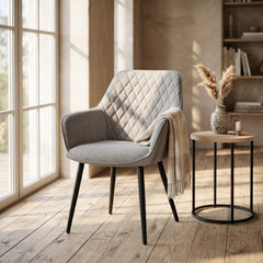 Beverly Dining Chair - Beige Woven
