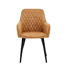 Beverly Eetkamerstoel - Cognac Microfiber